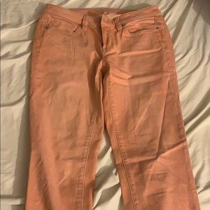 Salmon pink LOFT jeans